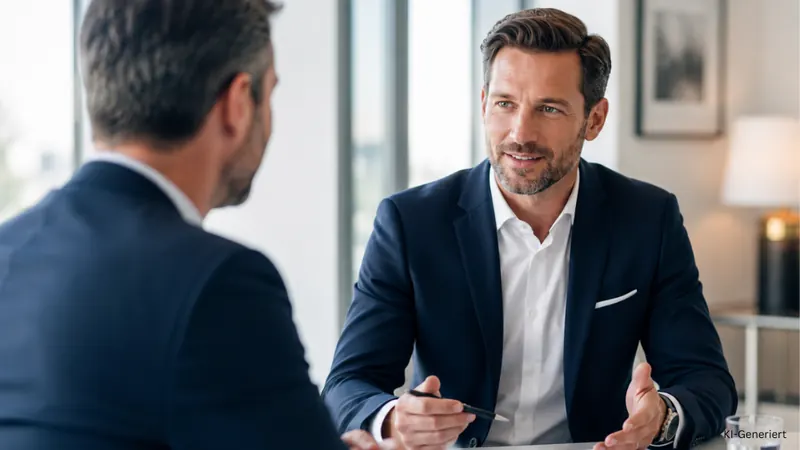 Beratungsgespräch bei einem Premium-Anbieter mit hohem Kunden- und Terminwert
